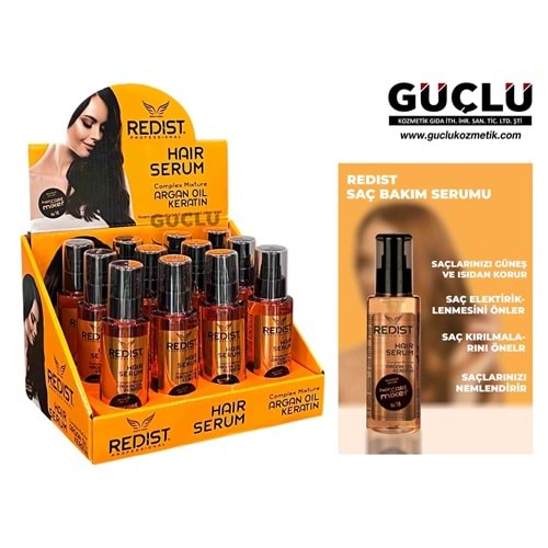 REDİST SAÇ BAKIM SERUMU 125ML ARGAN OIL KERATİN NO:18*12Lİ