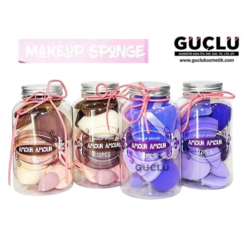 AMOUR A. MAKYAJ SÜNGERİ 12Lİ KAVANOZ TRK118*12Lİ
