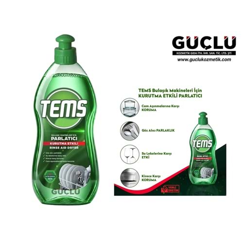 TEMS BULAŞIK MAKİNESİ İÇİN PARLATICI 400ML 2367*12Lİ