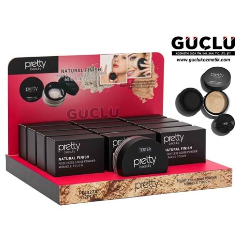 PRETTY B. PUDRA NATURAL FINISH MIRACLE TOUCH PB427B*12Lİ