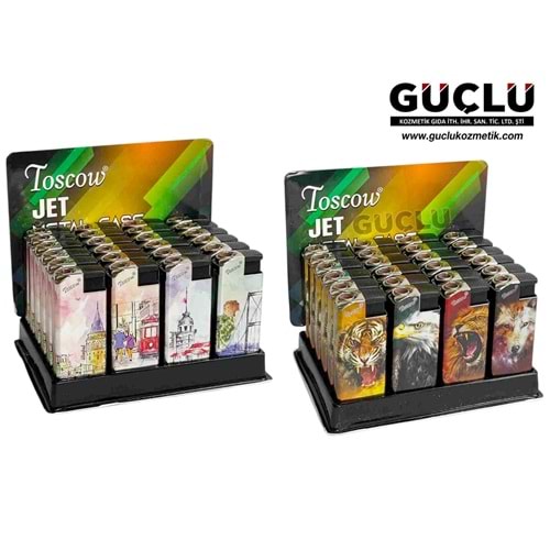 TOSCOW ÇAKMAK TURBO METAL KILIF BASKILI Y374*24LÜ