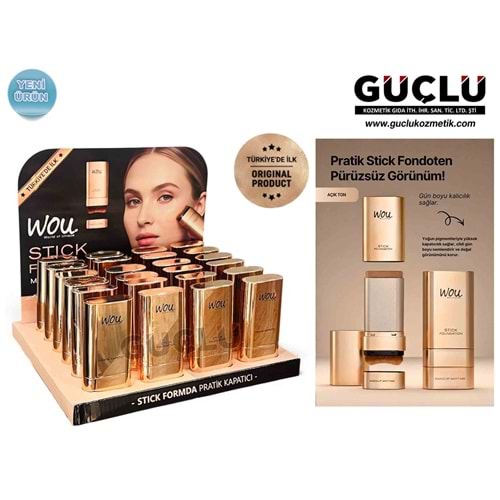 WOU STICK KAPATICI FONDÖTEN (AÇIK+ORTA TON )*24LÜ
