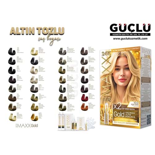 MAXX GOLD SET SAÇ BOYASI 8.73 KARAMEL*24LÜ