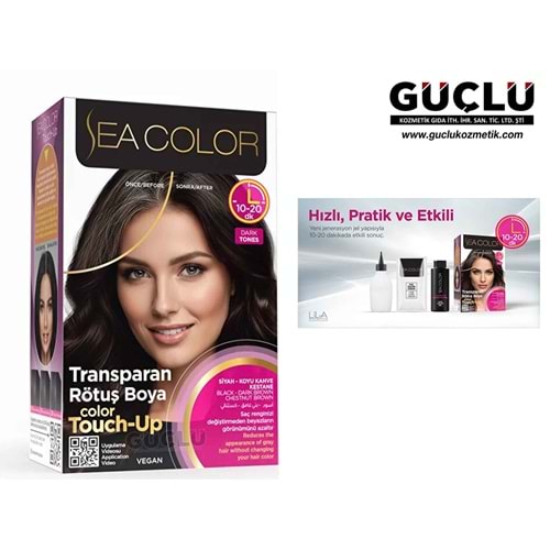 SEA COLOR TRANSPARAN RÖTUŞ BOYA SİYAH KOYU KUM.*24LÜ