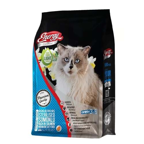 ENERGY C. F. SOMONLU KISIRLAŞTIRILMIŞ KEDİ MAMASI 1 KG*12Lİ