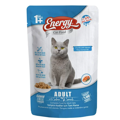 ENERGY C. F. SOMONLU YETİŞKİN ISLAK KEDİ MAMASI 85 G*24LÜ