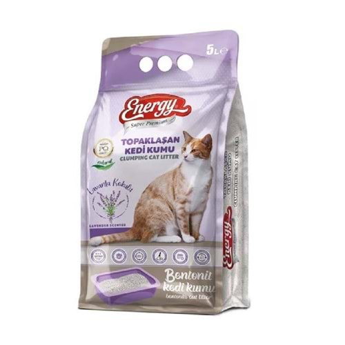 ENERGY S. P. BENTONİT KEDİ KUMU LAVANTA KOKULU 5 LT*4LÜ