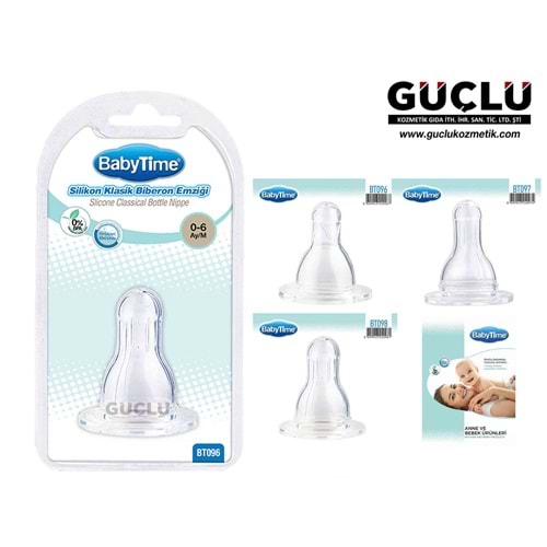 BABYTİME BİBERON EMZİĞİSİLİKON KLASIK N.3 BT098*24LÜ