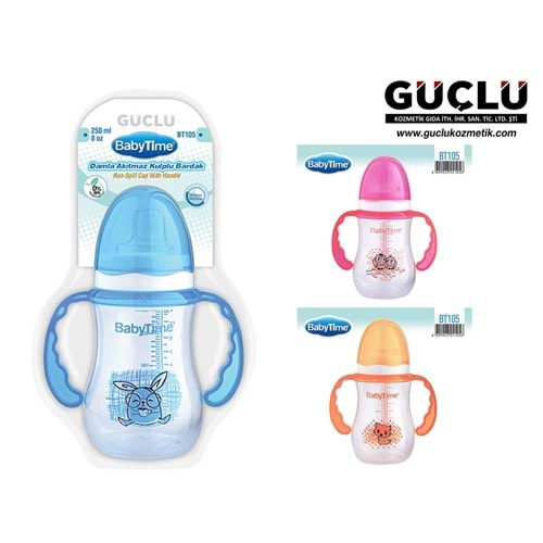 BABYTİME KULPLU BARDAK DAMLA AKITMAZ 250 ML BT105*10LU