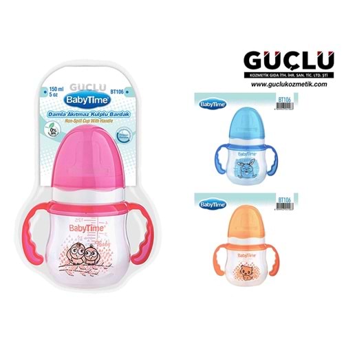 BABYTİME KULPLU BARDAK DAMLA AKITMAZ 150 ML BT106*10LU