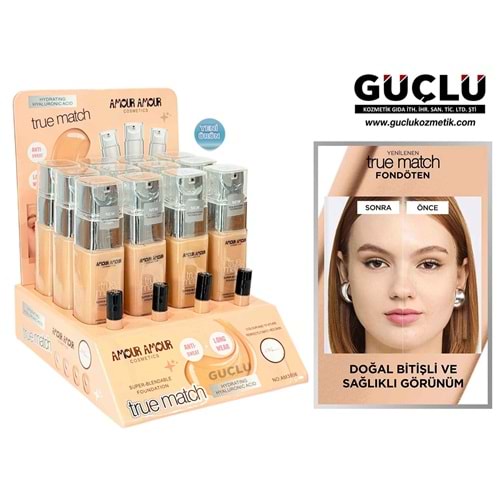 AMOUR A. CAM FONDÖTEN 30ML TRUE MATCH NO:3806*12Lİ