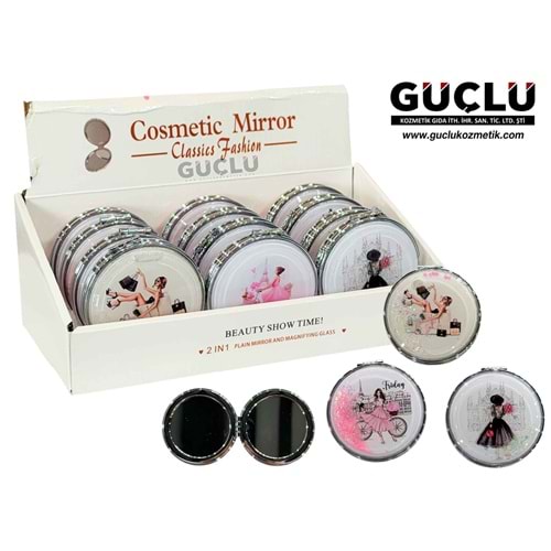 ROYAL P. AYNA COSMETİC MİRROR YUVARLAK DESENLİ RC376*12Lİ