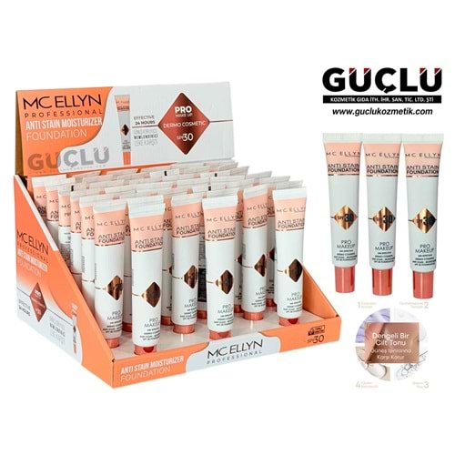 MC ELLYN FONDÖTEN SPF 30 ANTI STAIN TÜP 1-2-3 0807*36LI