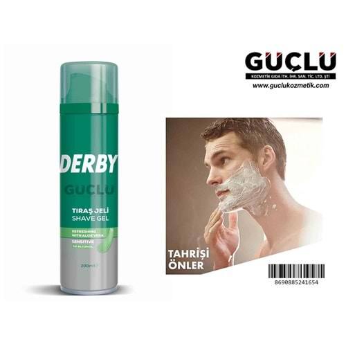 DERBY TIRAŞ JELİ 200ML WITH ALOE VERA 1654*12Lİ