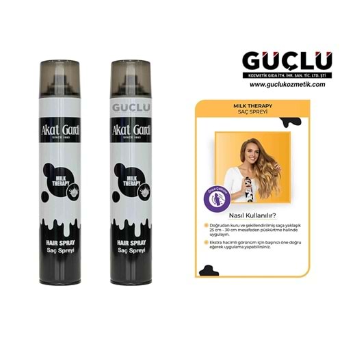 AKAT GARDİ SAÇ SPREY 400ML MILK THERAPY 0218*12Lİ
