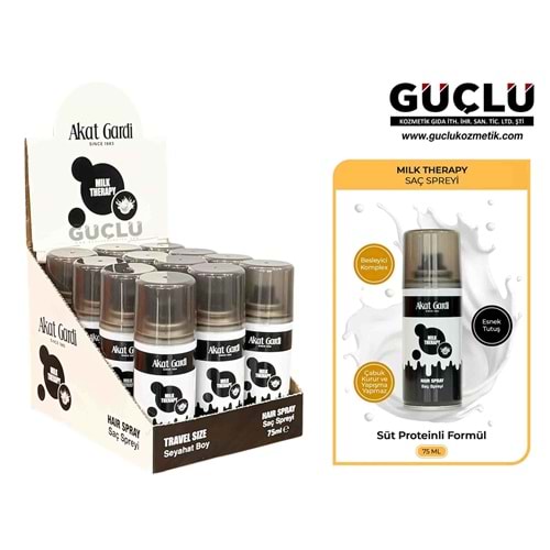 AKAT GARDİ SAÇ SPREY 75ML MILK THERAPY 0225*12Lİ
