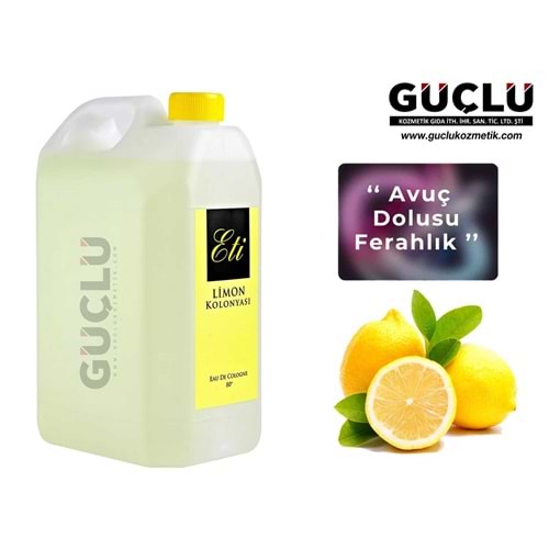 ETİ KOLONYA 5LT BİDON LİMON 80CC 707*4LÜ