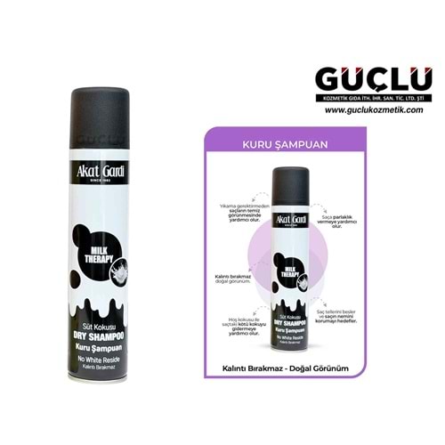AKAT GARDİ KURU ŞAMPUAN 200ML MILK THERAPY 0294*12Lİ