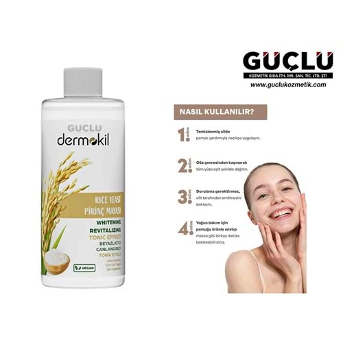 DERMOKİL YÜZ TEMİZLEME TONİK 200ML PİRİNÇ ÖZLÜ*12Lİ