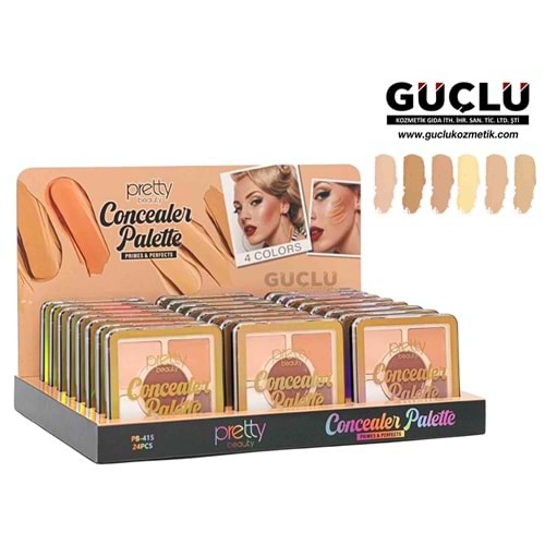 PRETTY B. CONCEALER PALETTE PRIMES & PERFECTS PB415*24LÜ