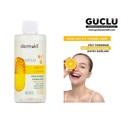 DERMOKİL TONİK LEKE KARŞ AYDININLATICI 200ML KOJİK ASİT C V.*12Lİ
