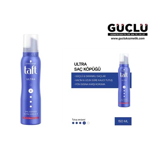 TAFT SAÇ KÖPÜĞÜ 150ML ULTRA NO:4*12Lİ