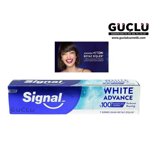 SİGNAL DİŞ MACUNU 70ML WHİTE ADVANCE KARBON BEY. 5713*12Lİ