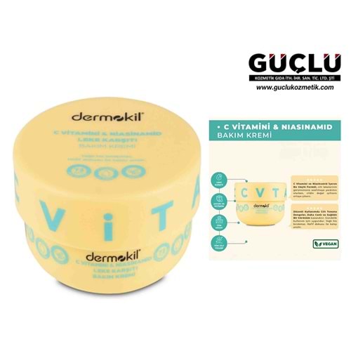 DERMOKİL BAKIM KREMİ 250ML LEKE KARŞ. C VİT.& NİASİNAMİD 4187*24LÜ