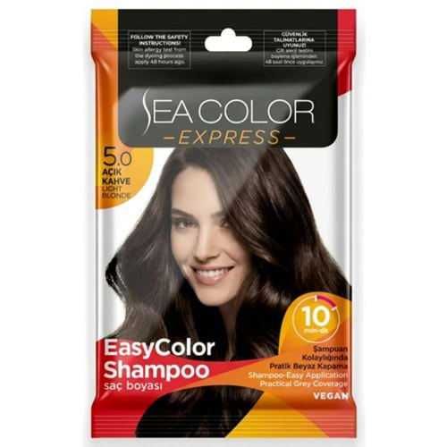 SEA COLOR EXPRESS SAÇ ŞAMPUAN BOYA 5.0 AÇIK KAHVE 9653*6LI