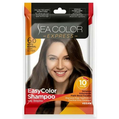 SEA COLOR EXPRESS SAÇ ŞAMPUAN BOYA 6.0 KOYU KUMRAL 9660*6LI