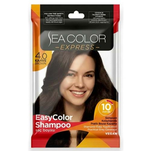SEA COLOR EXPRESS SAÇ ŞAMPUAN BOYA 4.0 KAHVE 9646*6LI