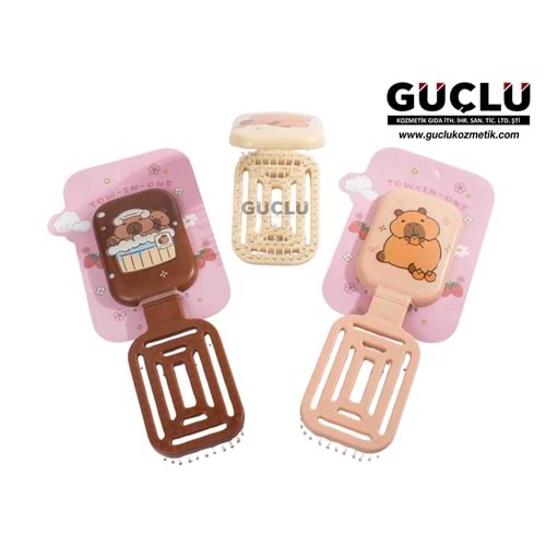 LİNPOOX AYNALI SAÇ FIRÇASI KARE KATLANIR SRC20*12Lİ