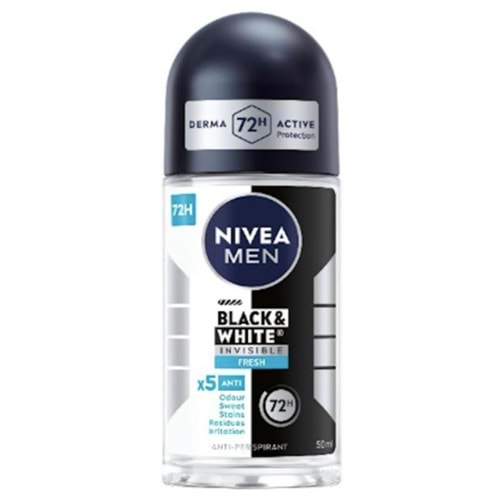 NİVEA ROLL-ON MEN 50ML B&W INVISIBLE FRESH*6LI