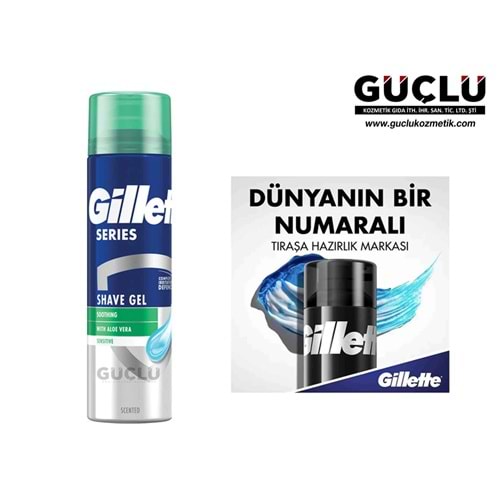 GİLLETTE TIRAŞ JELİ 200ML WITH ALOE VERA 0819*6LI