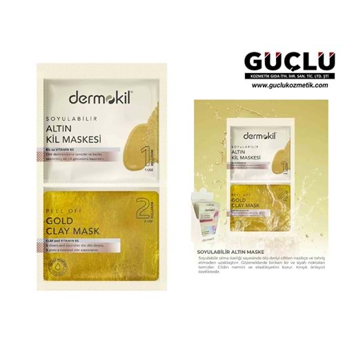 DERMOKİL KİL MASKESİ 7.5ML*2 SOYULABİLİR ALTIN 0158*12Lİ