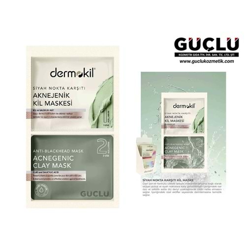 DERMOKİL KİL MASKESİ 7.5ML*2 SOYULABİLİR AKNEJENİK 0196*12Lİ