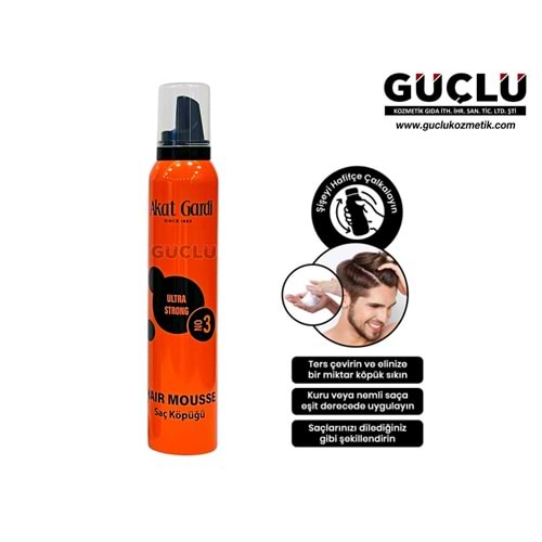 AKAT GARDİ SAÇ KÖPÜĞÜ 200ML LEYDİ 0331*12Lİ