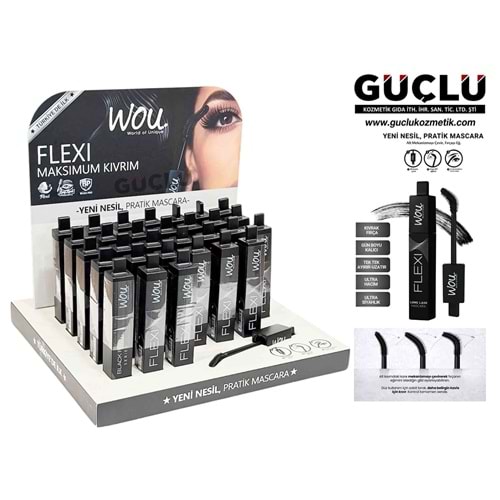 WOU MASKARA FLEXI LONG LASH BLACK 0430*30LU