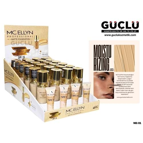 MC ELLYN CAM FONDÖTEN MOISTURIZ. GOLD 40ML MATTE NO: 01*24LÜ