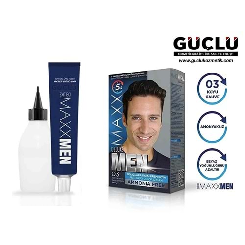 MAXX DELUXE SET SAÇ BOYASI MEN 03 KOYU KAHVE*24LÜ