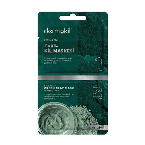 DERMOKİL KİL MASKESİ 7,5ML*2 GREEN CLAY*12Lİ