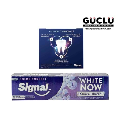 SİGNAL DİŞ MACUNU 75ML WHİTE NOW 3 IN 1 COLOR CORRECT 7360*24LÜ