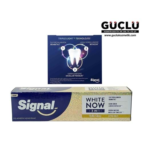 SİGNAL DİŞ MACUNU 75ML WHİTE NOW 3 IN 1 EXTRA IŞILTI 8323*24LÜ