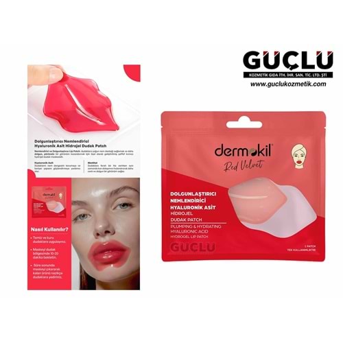 DERMOKİL DUDAK DOLGUNLAŞTIRICI 8G RED VELVET HIDROJEL*12Lİ