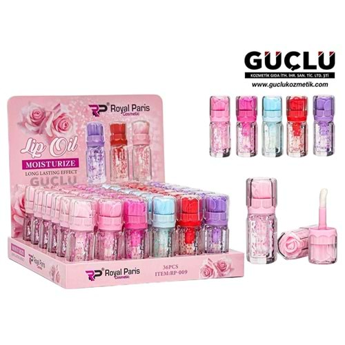 ROYAL P. LİP OİL MOISTURIZE GÜL PARILTILI RP009*36LI