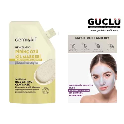 DERMOKİL KİL MASKESİ 30ML SOYULABİLİR PİRİNÇ ÖZLÜ 4835*20Lİ
