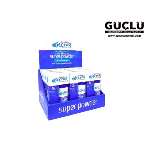 SECTOR SAÇ ŞEKİLLENDİRİCİ PUDRA 20GR STRONG(MAVİ)*12Lİ