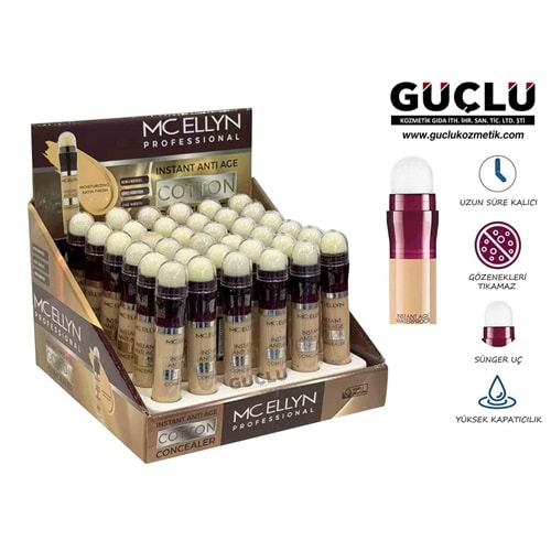MC ELLYN STICK CONCEALER ERASER COTTON 1002*36LI