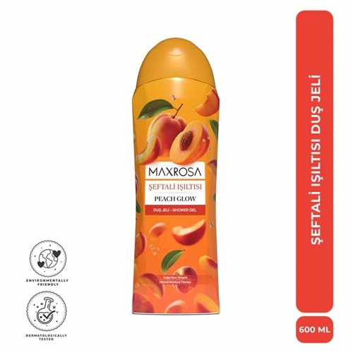 DERMOKİL MAXROSA DUŞ JELİ 600ML ŞEFTALİ IŞILTISI*20Lİ