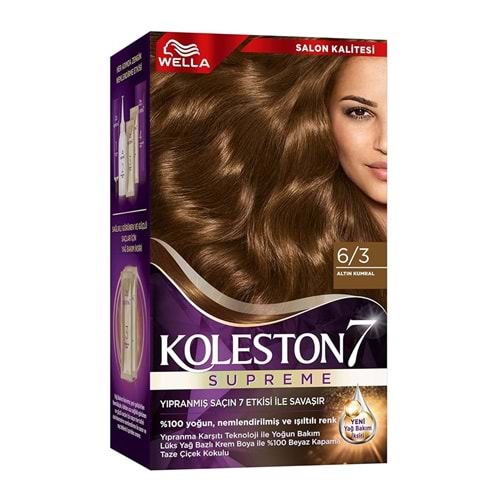 KOLESTON KİT SET SAÇ BOYASI 6.3 ALTIN KUMRAL*6LI